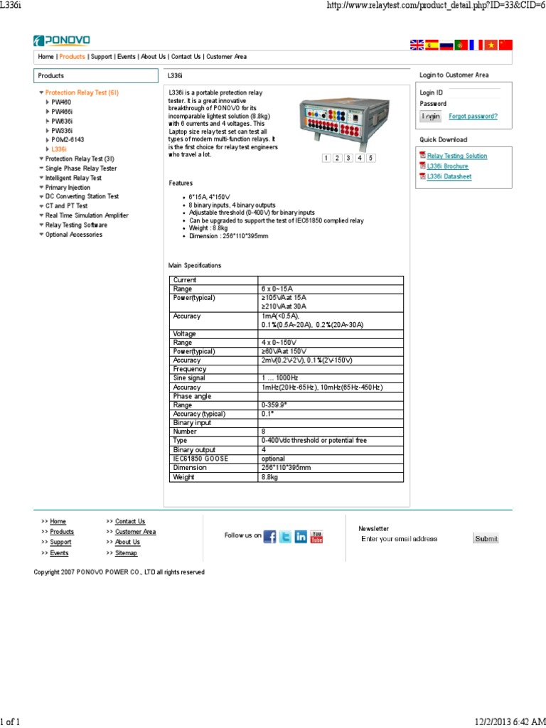 Products L336i Login To Customer Area | PDF | Technology & Engineering