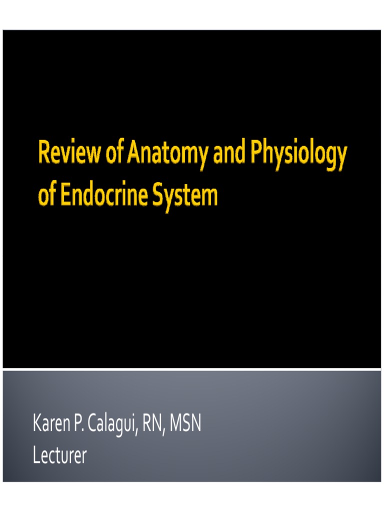 1 Review of Anatomy and Physiology of Endocrine System | PDF | Hormone ...