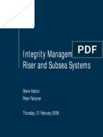 Integrity Management of Riser and Subsea Systems