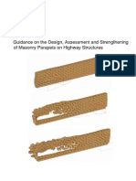 Guidance On The Design Assessment and Strengthening of Masonry Parapets On Highway Structures