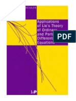 Application of Lie S Theory of Ordinary and PDEs