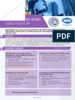 Certified ISO 27001 Lead Auditor - Four Page Brochure