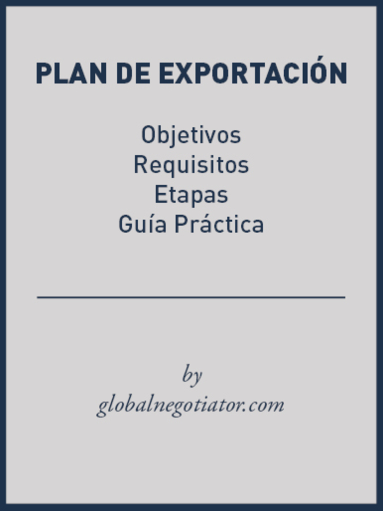 Ejemplo de Plan de Exportación | PDF | Negocios