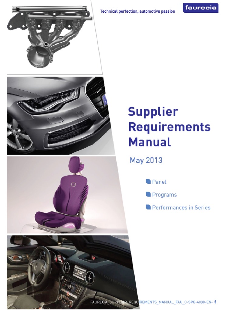 Faurecia Supplier Requirements Manual PDF Packaging And Labeling