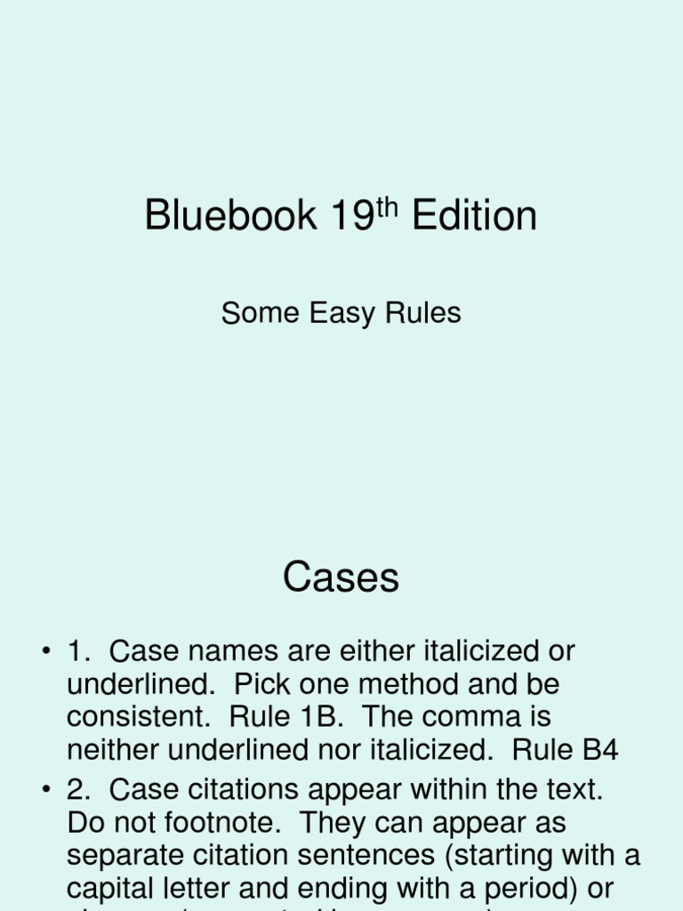 Bluebook 19th Edition Case Citation Bracket