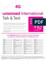 Unlimited International Talk Text 2788
