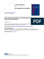 New Contrast Acquisition Methodological Issues and Theoretical Implicarions