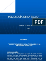 PSICOLOGÌA DE LA SALUD - INTRODUCCIÒN. Dr. Vargas