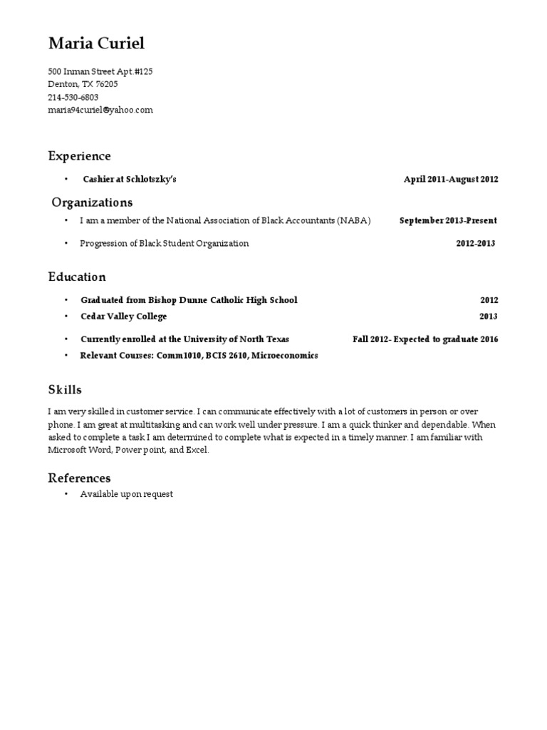 Resume For Tecm-2 | PDF