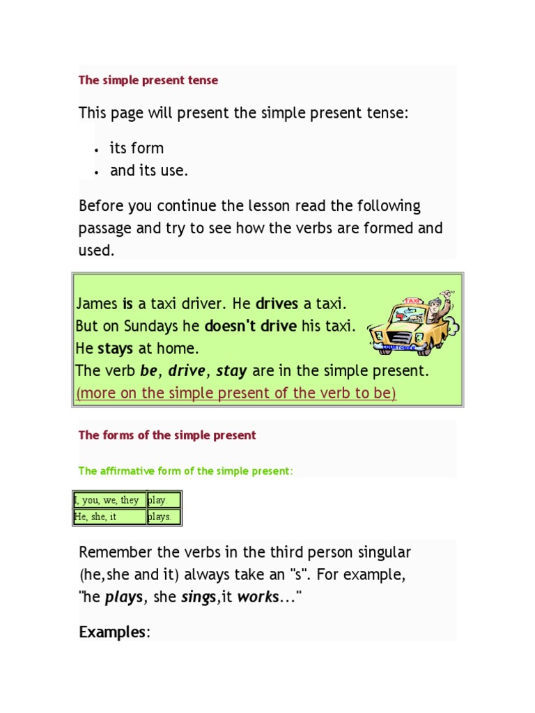 Simple Present Tense Pdf Style Fiction Languages Of Europe