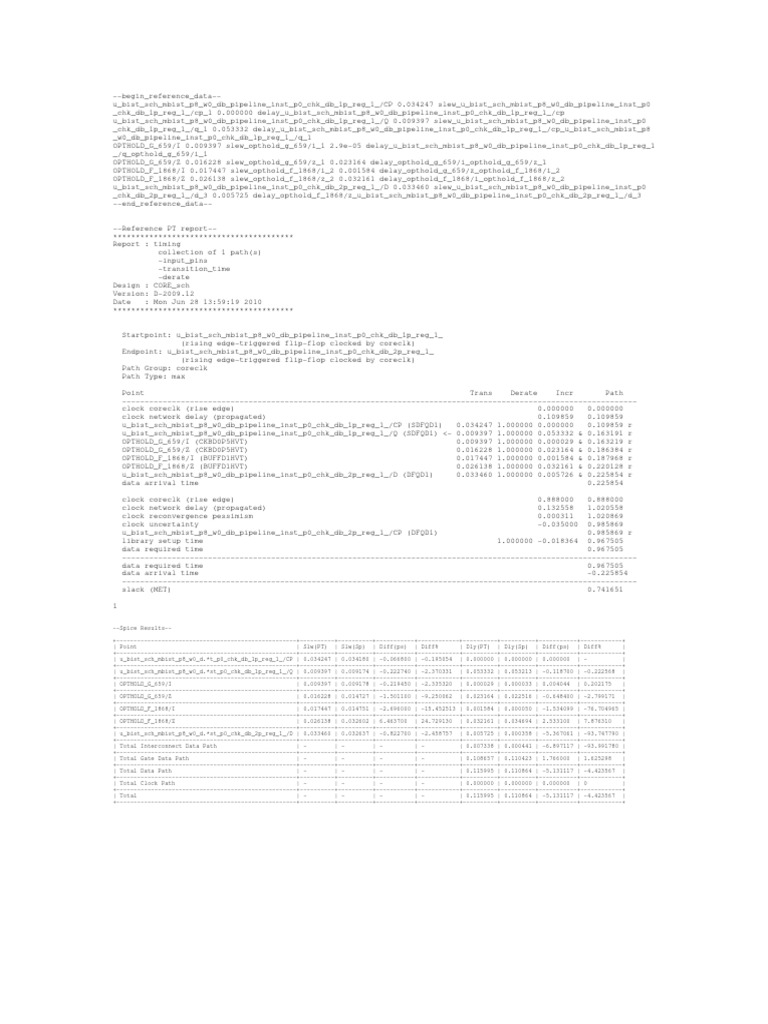 Timing Analysis of Data Path | PDF