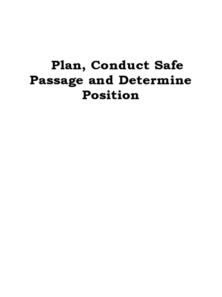 Navigation and Passage Planning Guide | PDF | Competence (Human ...