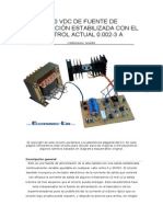 0-30 VDC de Fuente de Alimentación Estabilizada Con El Control Actual 0