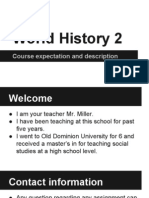 World History 2 Course Description and Expectation