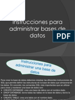 Presentacion Instrucciones Base de Datos