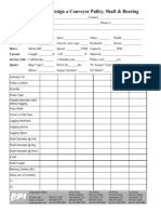 Engineering Data To Design A Conveyor Pulley, Shaft & Bearing