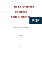 Mendez Bejarano, Mario - Historia de La Filosofia en Espana