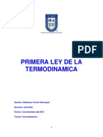 Primera ley termodinámica