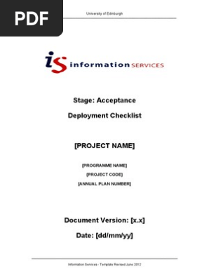 Deployment Checklist