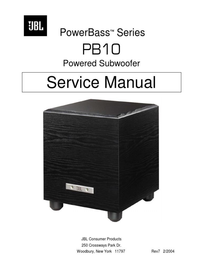 Urskive Lige på den anden side, JBL PB-10 Service Manual | PDF | Loudspeaker | Amplifier