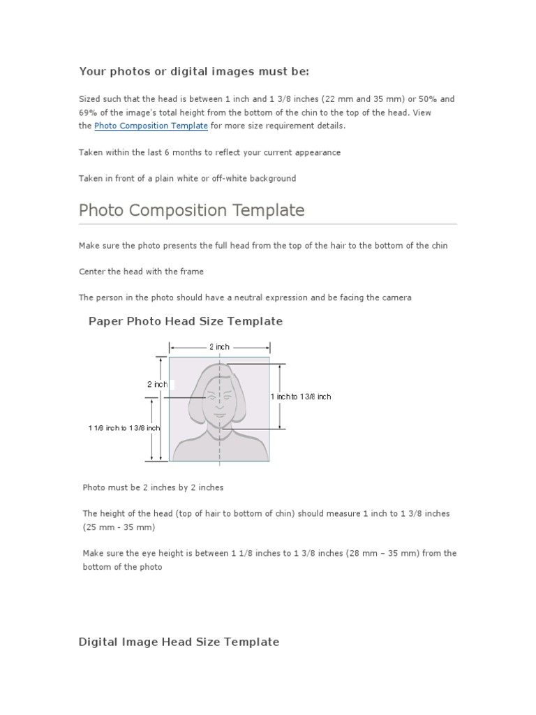 US Visa Photo Requirements Guide | PDF