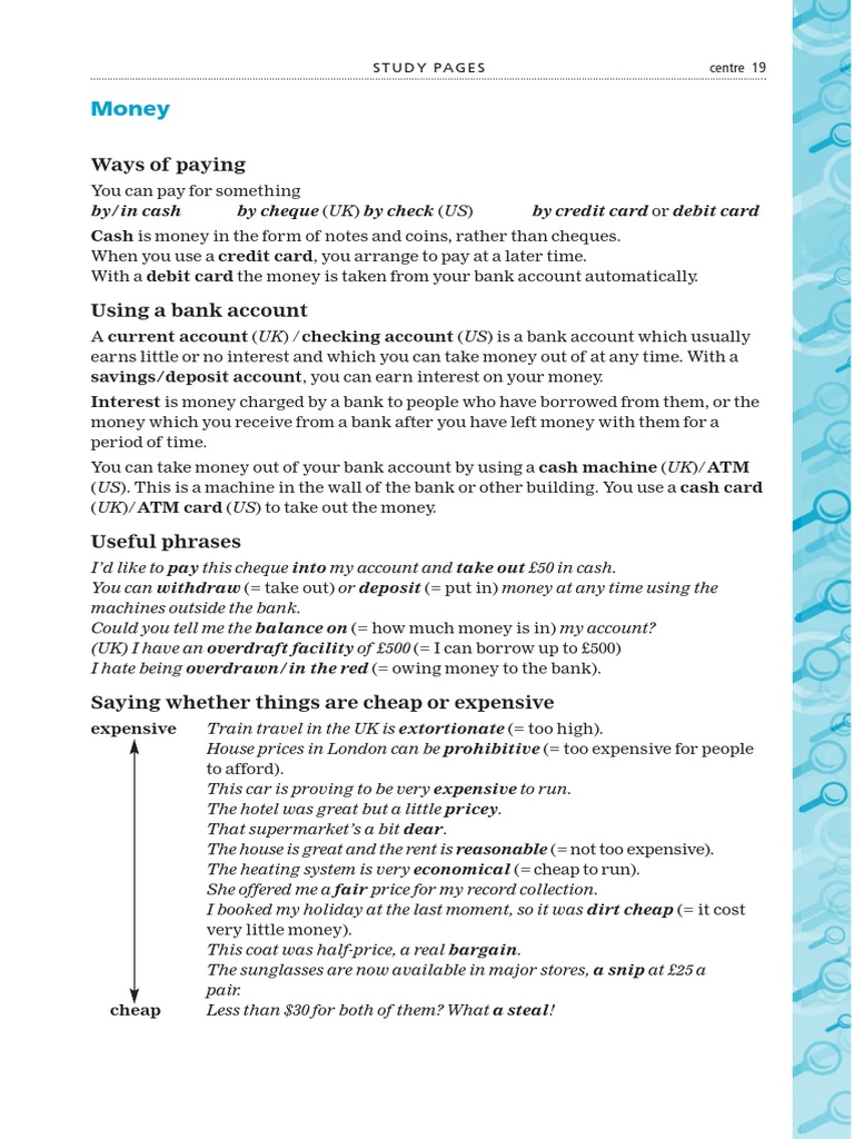 Payment Methods and Banking Basics | PDF