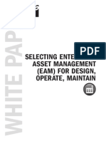 White Paper Selecting Enterprise Asset Management EAM For Design Operate Maintain