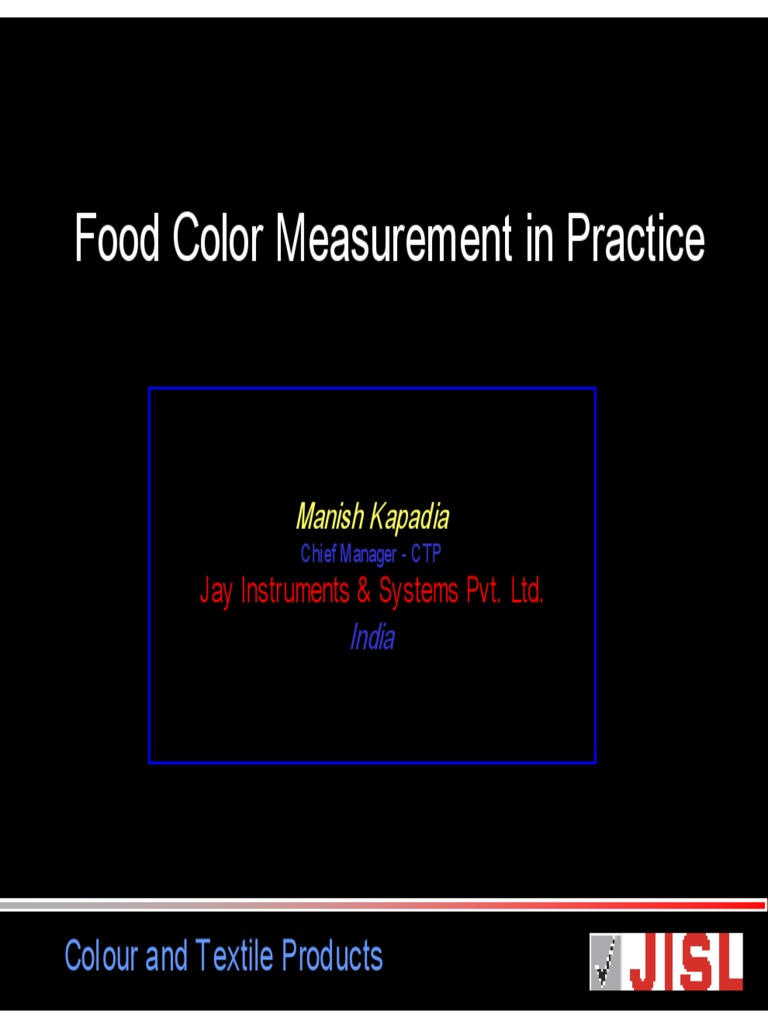 Food Color Measurement Techniques | PDF | Tea | Japanese Cuisine