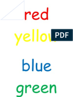 Colour Word Flash Cards