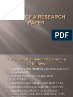 Parts of a Research Paper