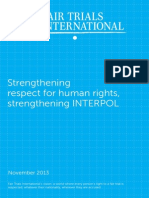 Fair Trials Int'l Report: Strengthening Respect For Human Rights, Strengthening INTERPOL