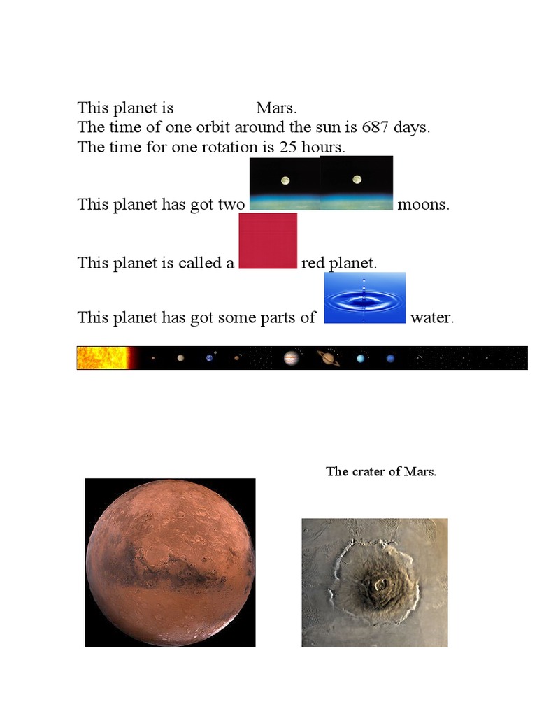 Mars: Orbit, Rotation, Moons, and Water | PDF