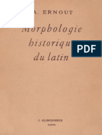 Ernout, Morphologie Historique Du Latin