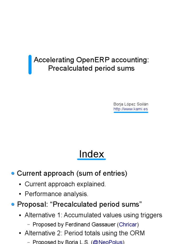 Enhancing OpenERP Accounting Performance | PDF | Business | Computing ...