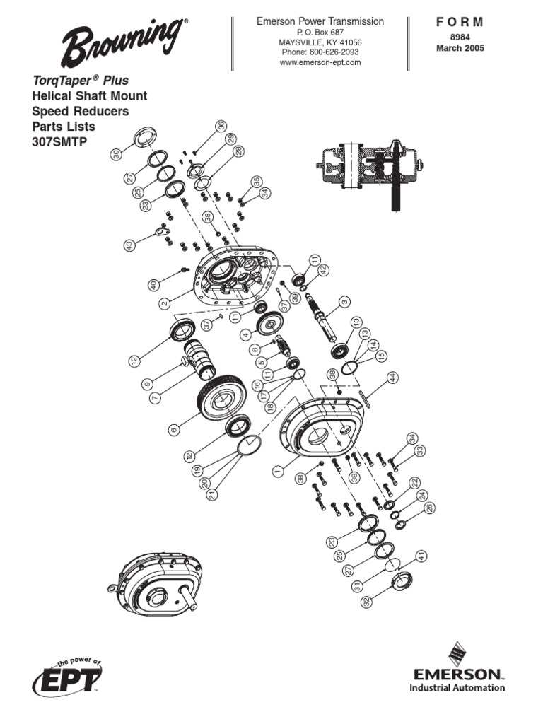 Browning 307 Reducer | PDF | Mechanical Engineering | Gear