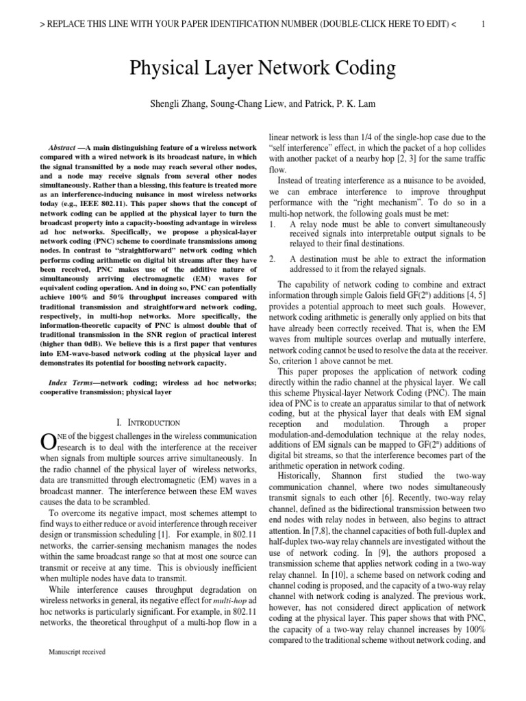 Phy Layer Network Coding | PDF | Modulation | Electromagnetic Interference