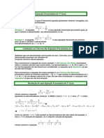 Equações Fracionárias 1o Grau