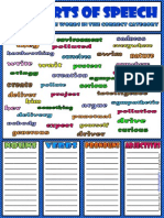 Parts of Speech Verbs Nouns Adjectives Pronouns Worksheet