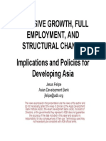 Inclusive Growth, Full Employment, and Structural Change Implications and Policies For Developing Asia