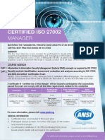Certified ISO 27002 Manager - One Page Brochure