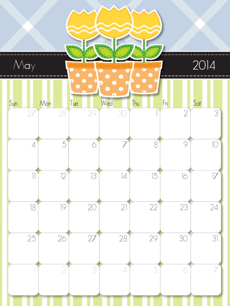 2014 May Printable Calendar Color | PDF