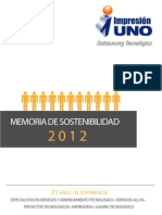 Impresión UNO Reporte de Sostenibilidad 2012 PDF
