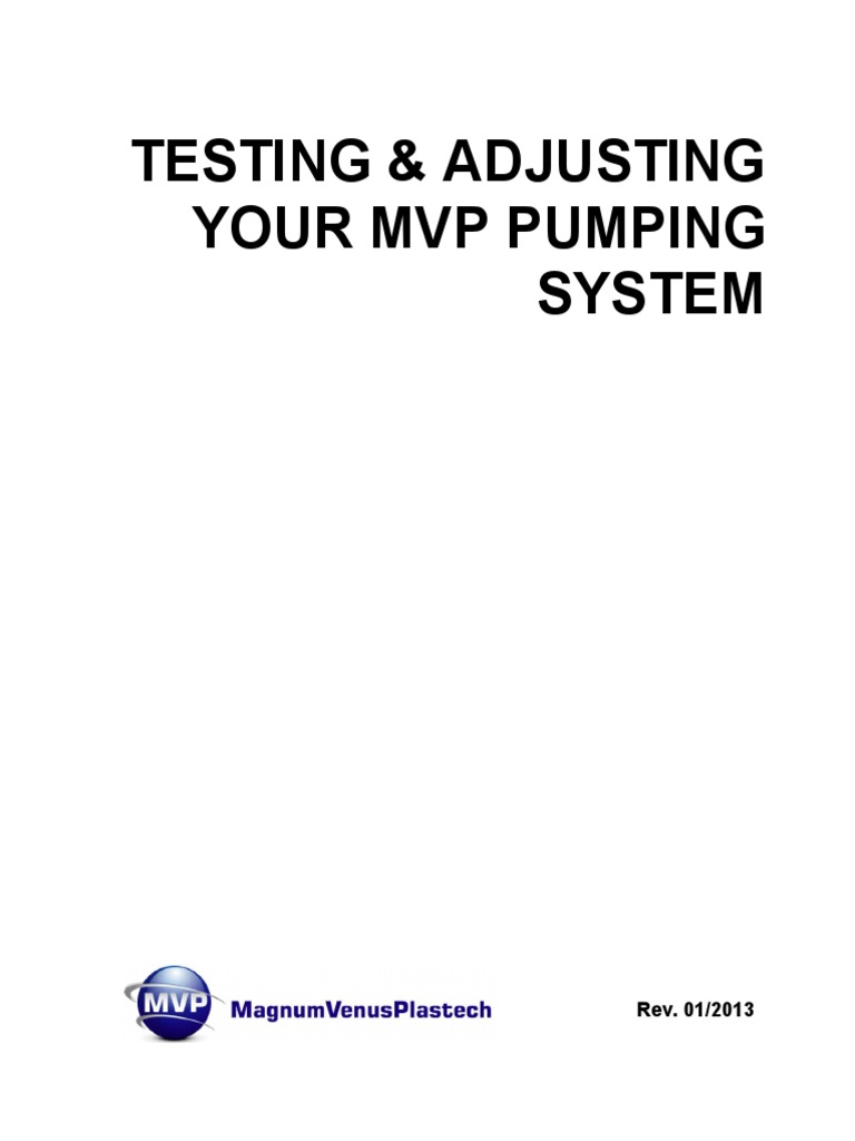 MVP Pumping System Testing Manual | PDF | Pump | Piston