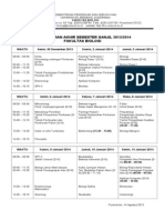 Jadwal UAS Singkat Ganjil 2013-2014