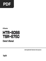 Yamaha TSR-6750WA / TSR-6750 / HTR-6066 Owner's Manual