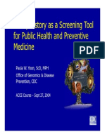 Family History as a Screening Tool (CDC)