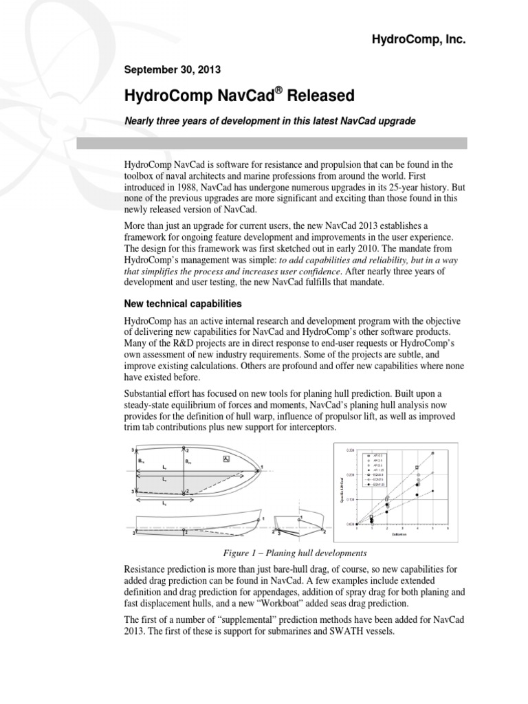 HydroComp NavCad Released | PDF | Propeller | Json