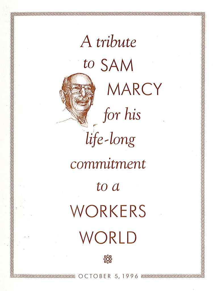 Sam Marcy 85th Birthday Journal | PDF | Political Theories | Forms Of ...