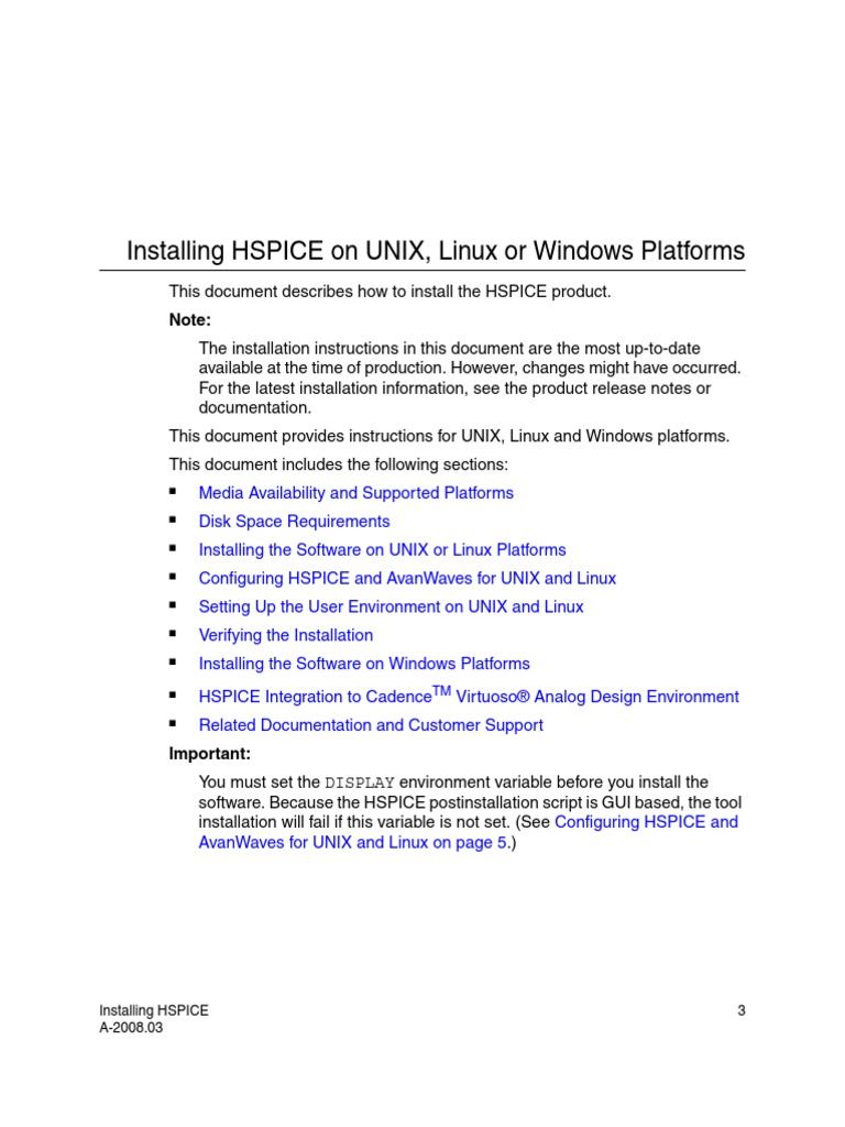 Hspice Install, Hspice Simulator – SZHSO