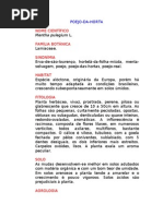 Poejo-da-Horta - Mentha pulegium L. - Ervas Medicinais – Ficha Completa Ilustrada